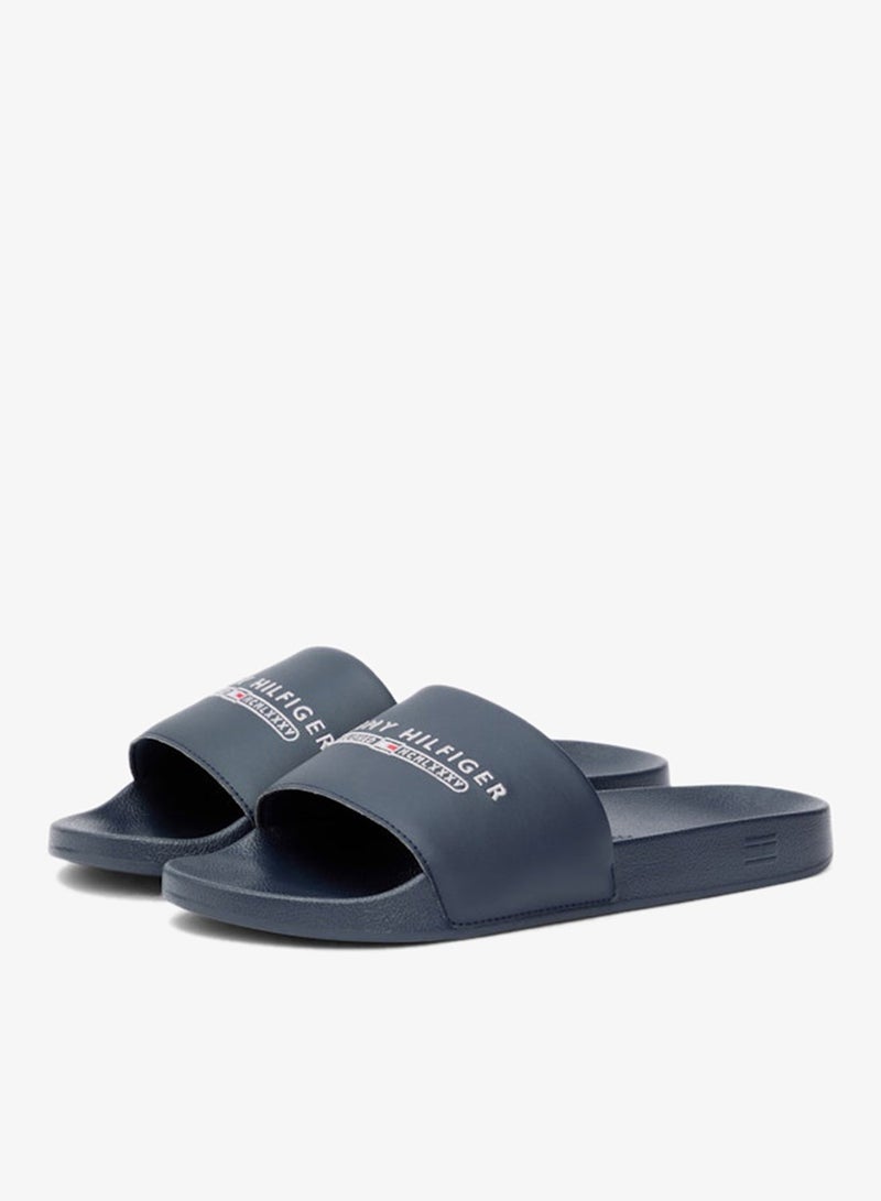 TOMMY HILFIGER Logo Embroidery Pool Slides - Image 1